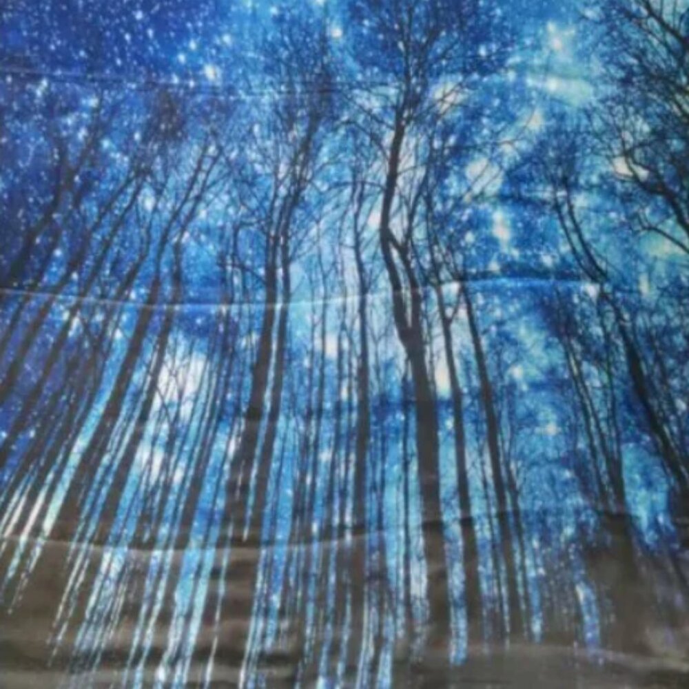Lands End Blue Tree Scarf